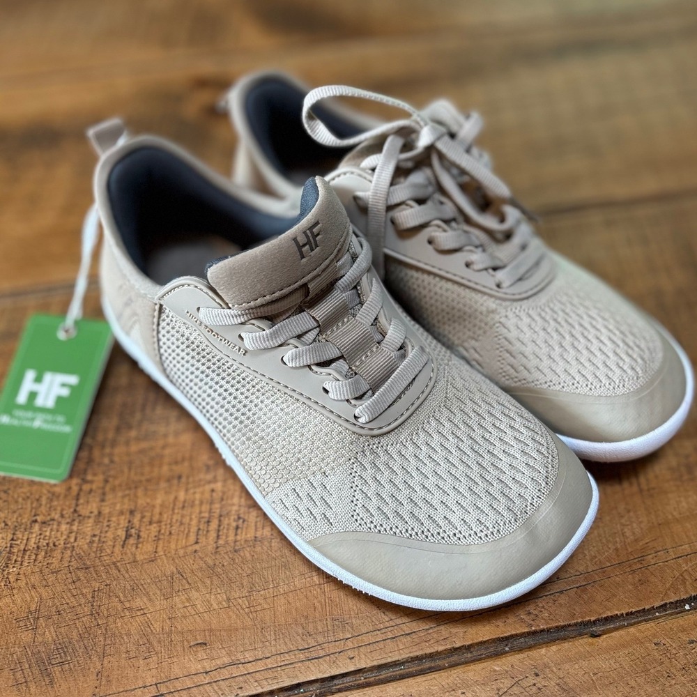 NEW Hike Footwear HF Stride Beige Barefoot Sneakers Unisex Mens 4 Womens 6